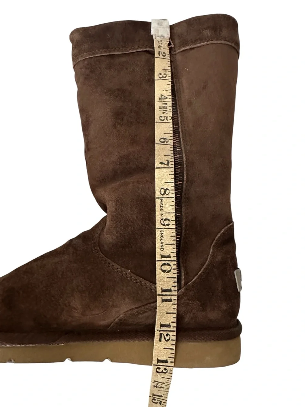 UGG Australia Cargo III Sheepskin Boots Dark Chocolate Mid Calf Size 7